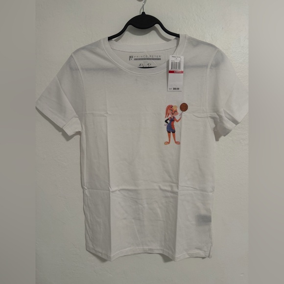 Prince Tops - Prince Peter Space Jam Lola Bunny Graphic Tee XS White Made USA NWT Cotton